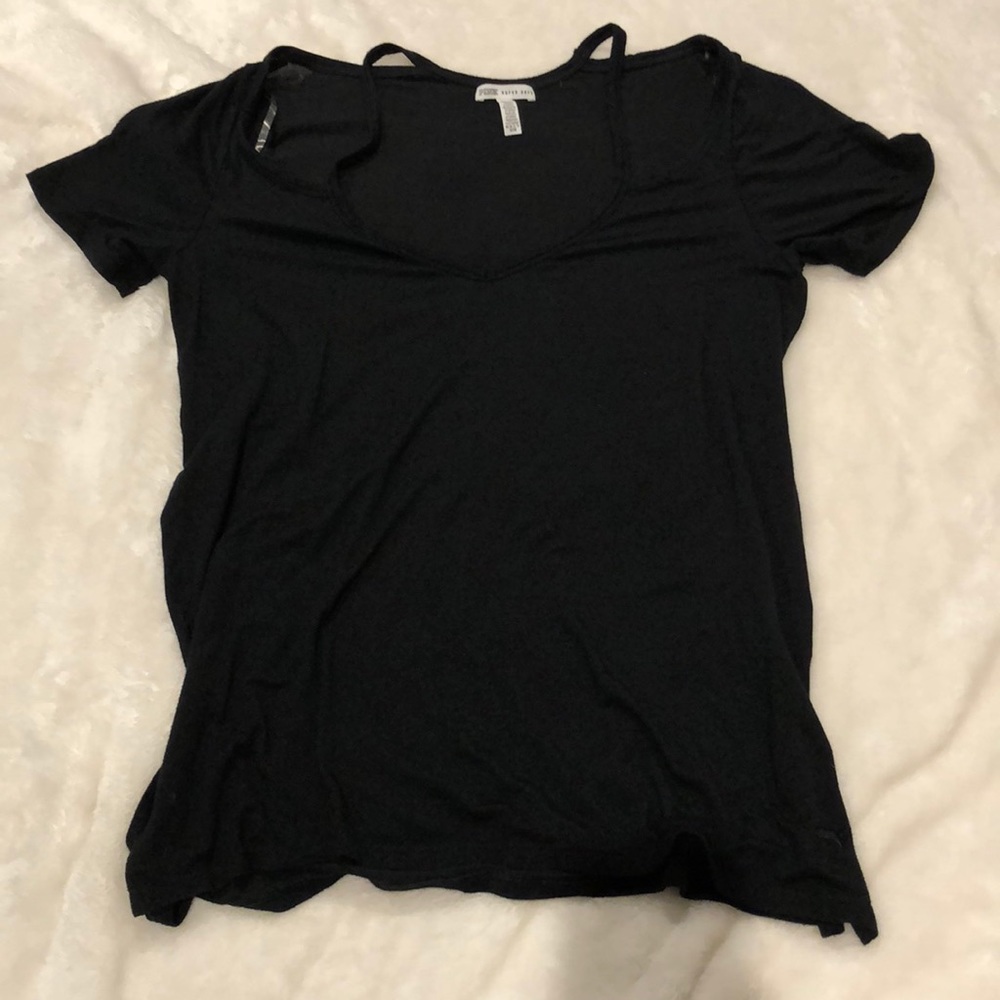 PINK Cold shoulder tee